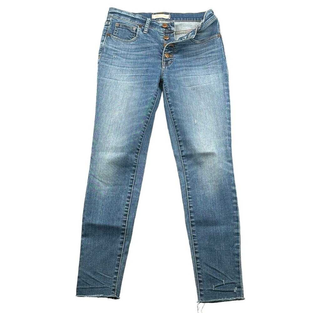 Madewell Jeans Womens 27 Medium Wash High Riser Skinny Button Fly Stretch Casual